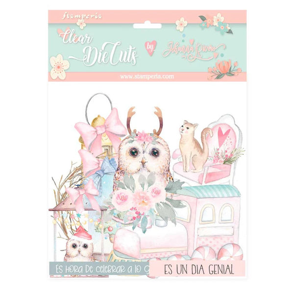 Stamperia CHRISTMAS ROSE Clear Die Cuts Acetate Shapes #DFLDCP17