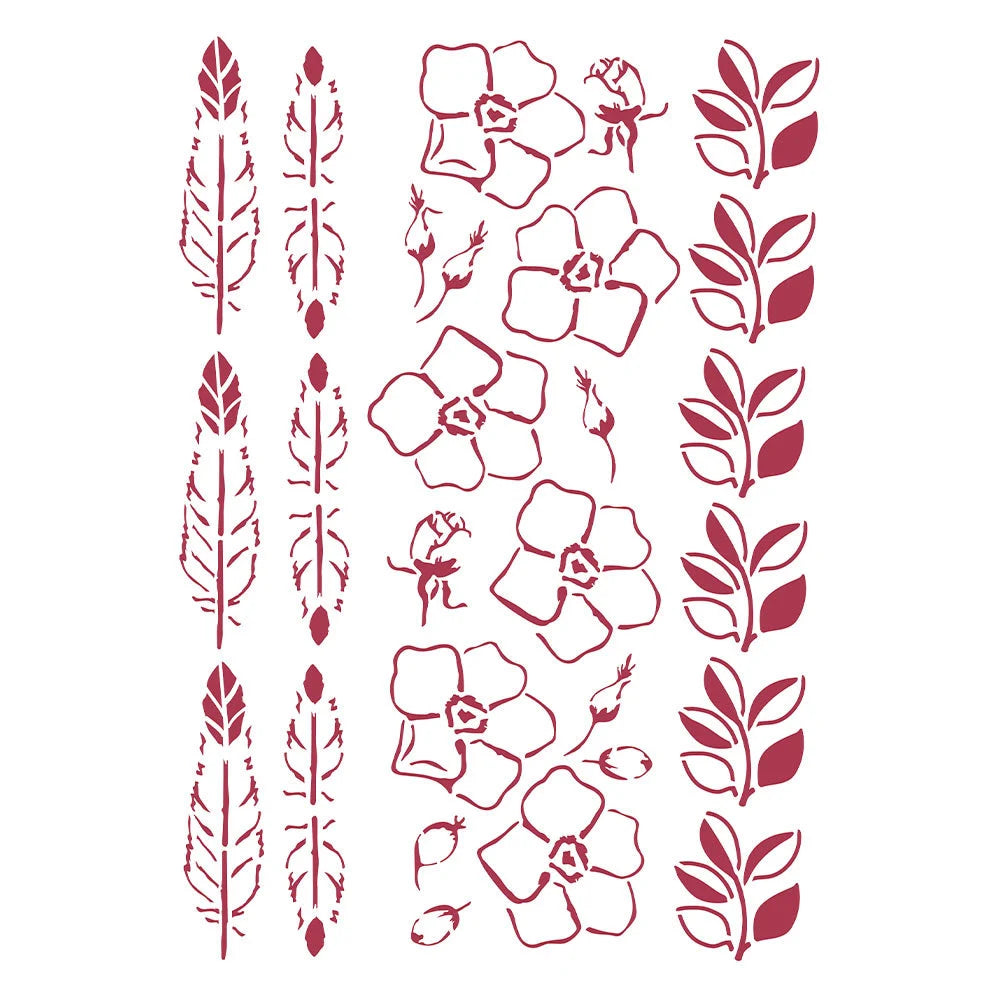 Stamperia Stencil Romantic Christmas BORDERS - 21 x 29.7 cm / 8.25