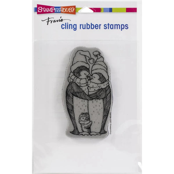 Stampendous Christmas PENGUIN NESTLE Cling Stamp #CRP384