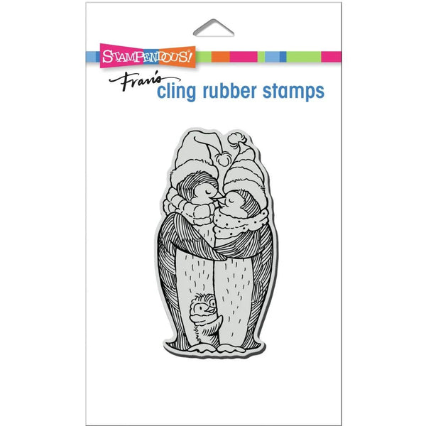 Stampendous Christmas PENGUIN NESTLE Cling Stamp #CRP384
