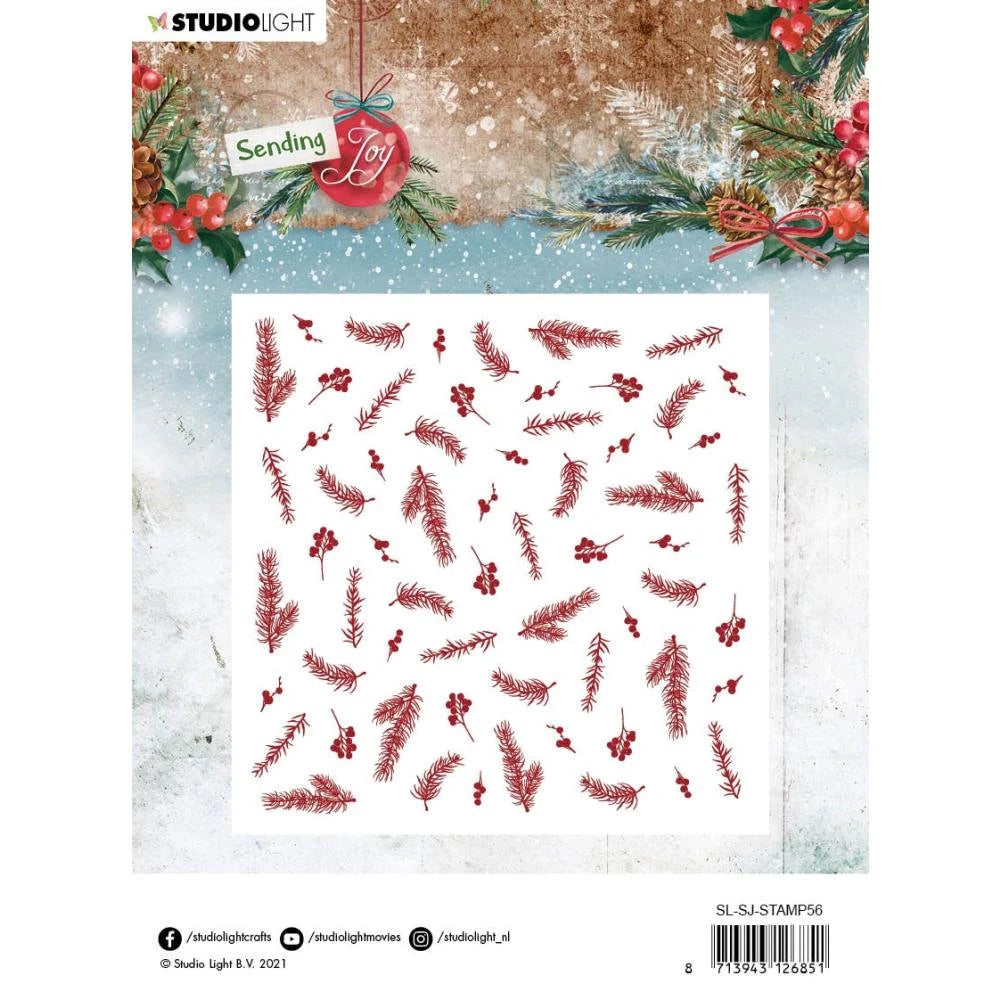 Studio Light Sending Joy BACKGROUND PATTERN Clear Cling Stamps #SLSJSTAMPS56