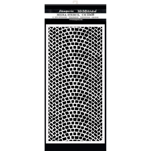 Stamperia Lady Vagabond Lifestyle COBBLESTONE Stencil 12X25 cm #KSTDL52