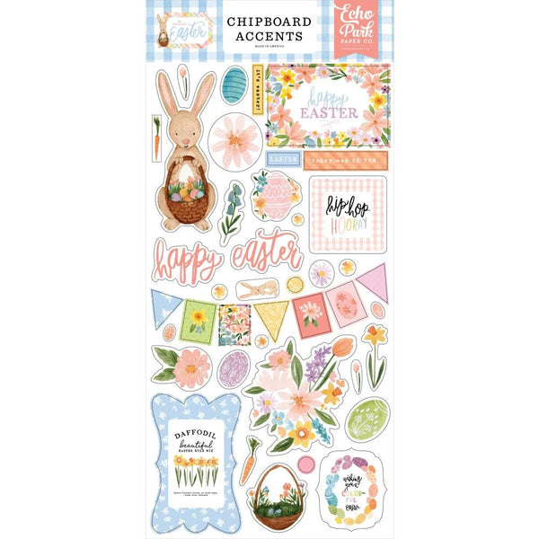 Echo Park MY FAVORITE EASTER 6x12 Chipboard Accents #FE265021