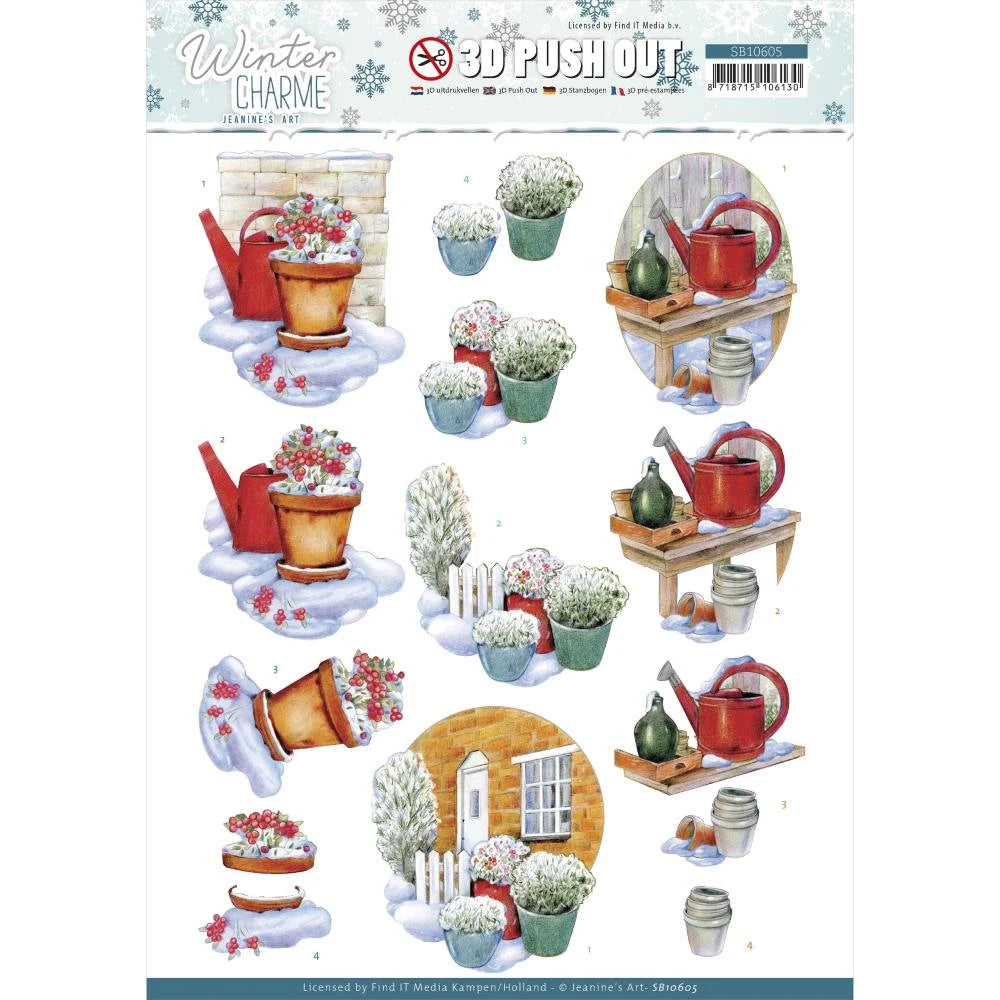 Find It Media WINTER CHARME 3D Push Out Card Toppers #SB1060 - Last One!