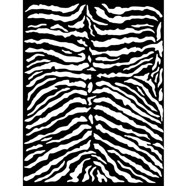 Stamperia Mix Media Art SAVANA ZEBRA PATTERN Stencil 20x25 cm #KSTD101