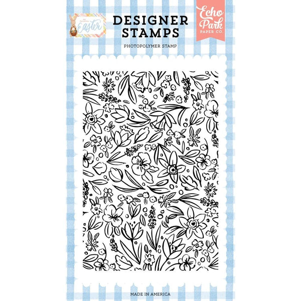 Echo Park MY FAVORITE EASTER Easter Blooms Background Stamp #FE265045