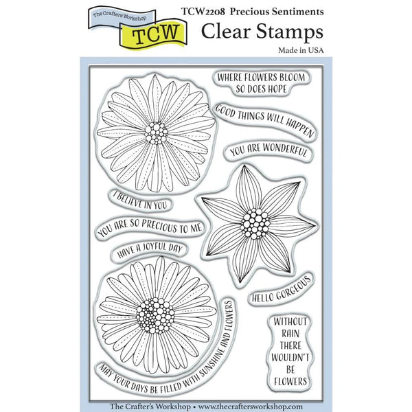 TCW The Crafters Workshop PRECIOUS SENTIMENTS Clear Stamps 4"x6" TCW2208