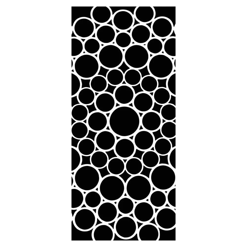 TCW The Crafter's Workshop BUBBLED CIRCLES Slimline 4x9 Stencil #TCW2331