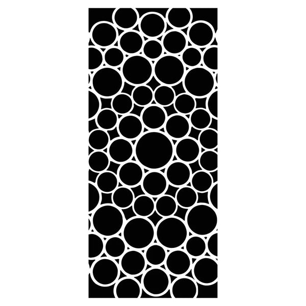 TCW The Crafter's Workshop BUBBLED CIRCLES Slimline 4x9 Stencil #TCW2331