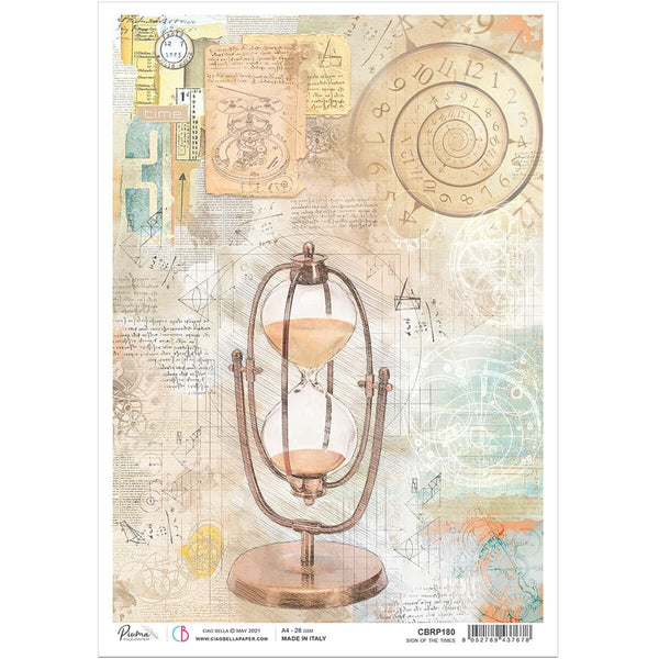 Ciao Bella SIGN Of The TIMES Rice Paper A4 Mixed Media CBRP180