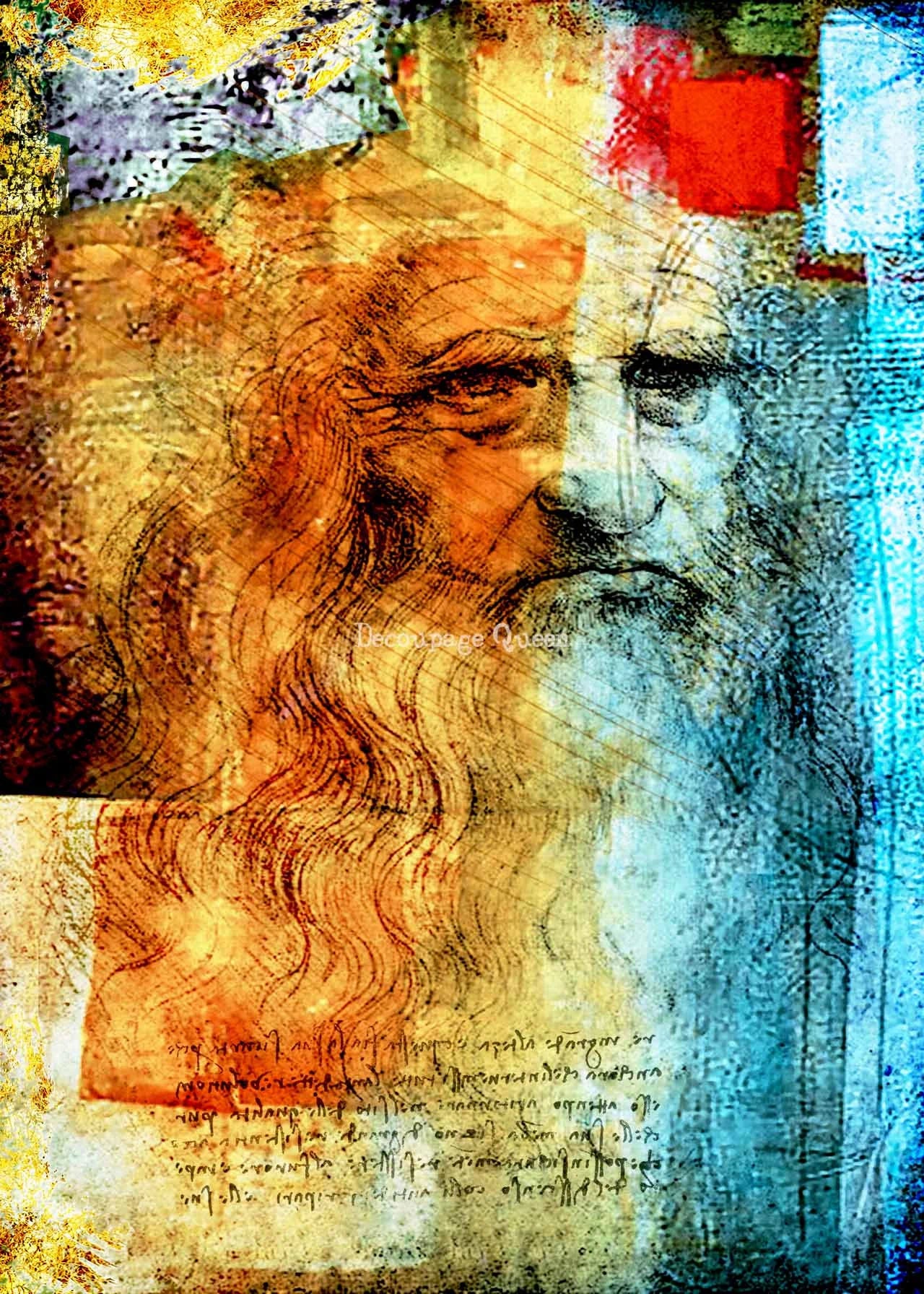 Decoupage Queen Andy Skinner THE DaVINCI CODE A4 Rice Paper DQRP0269