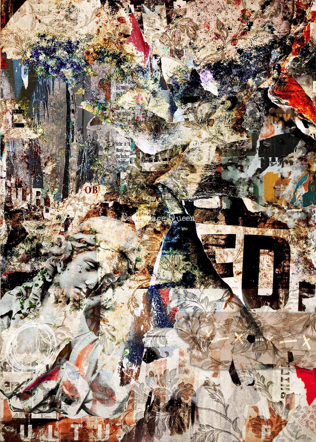 Decoupage Queen Andy Skinner TATTERED and TORN  A4 Rice Paper #DQRP271 - last three