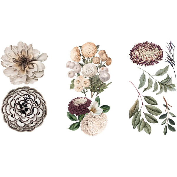re-design Prima NATURAL FLORA 6X12 Decor Transfers 3 sheets #657352