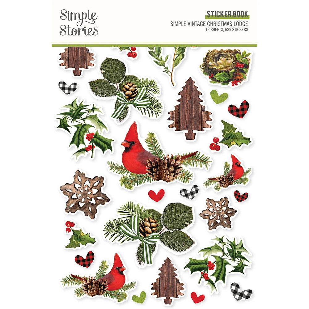 Simple Stories Simple VINTAGE CHRISTMAS LODGE Sticker Book #18424
