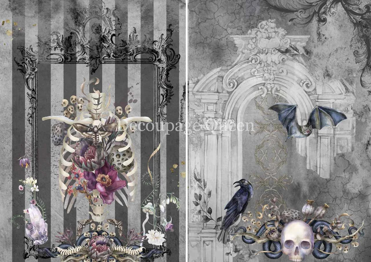 Decoupage Queen Forest Lore HAPPILY ENCAGED A4 Rice Paper DQRP0304