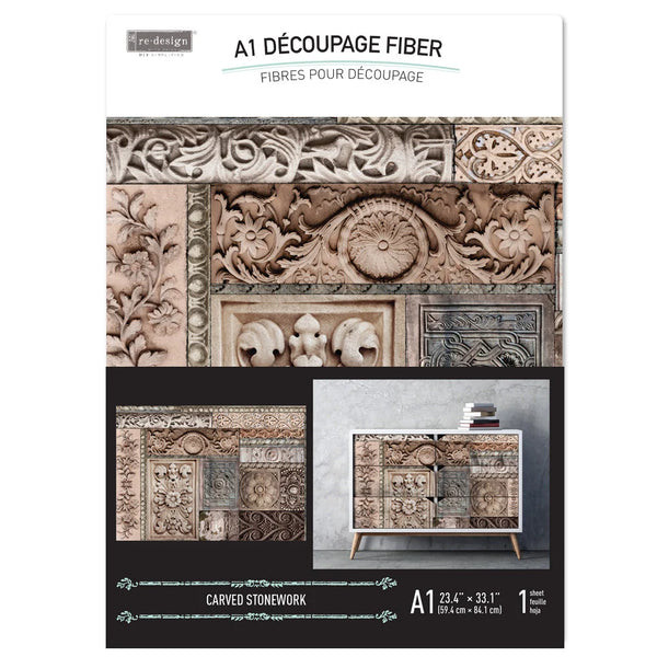 Re-Design with Prima CARVED STONEWORK A1 Decoupage FIBER 23.4" x 33.1" #660925