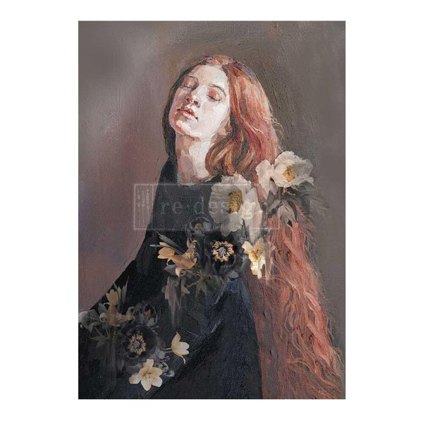 Re-Design with Prima SERENE THOUGHT A1 Decoupage Rice Paper  23.4" x 33.1" #660956