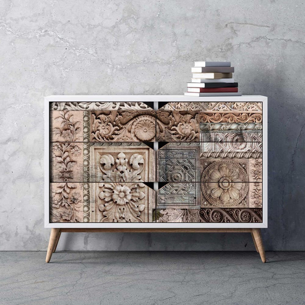 Re-Design with Prima CARVED STONEWORK A1 Decoupage FIBER 23.4