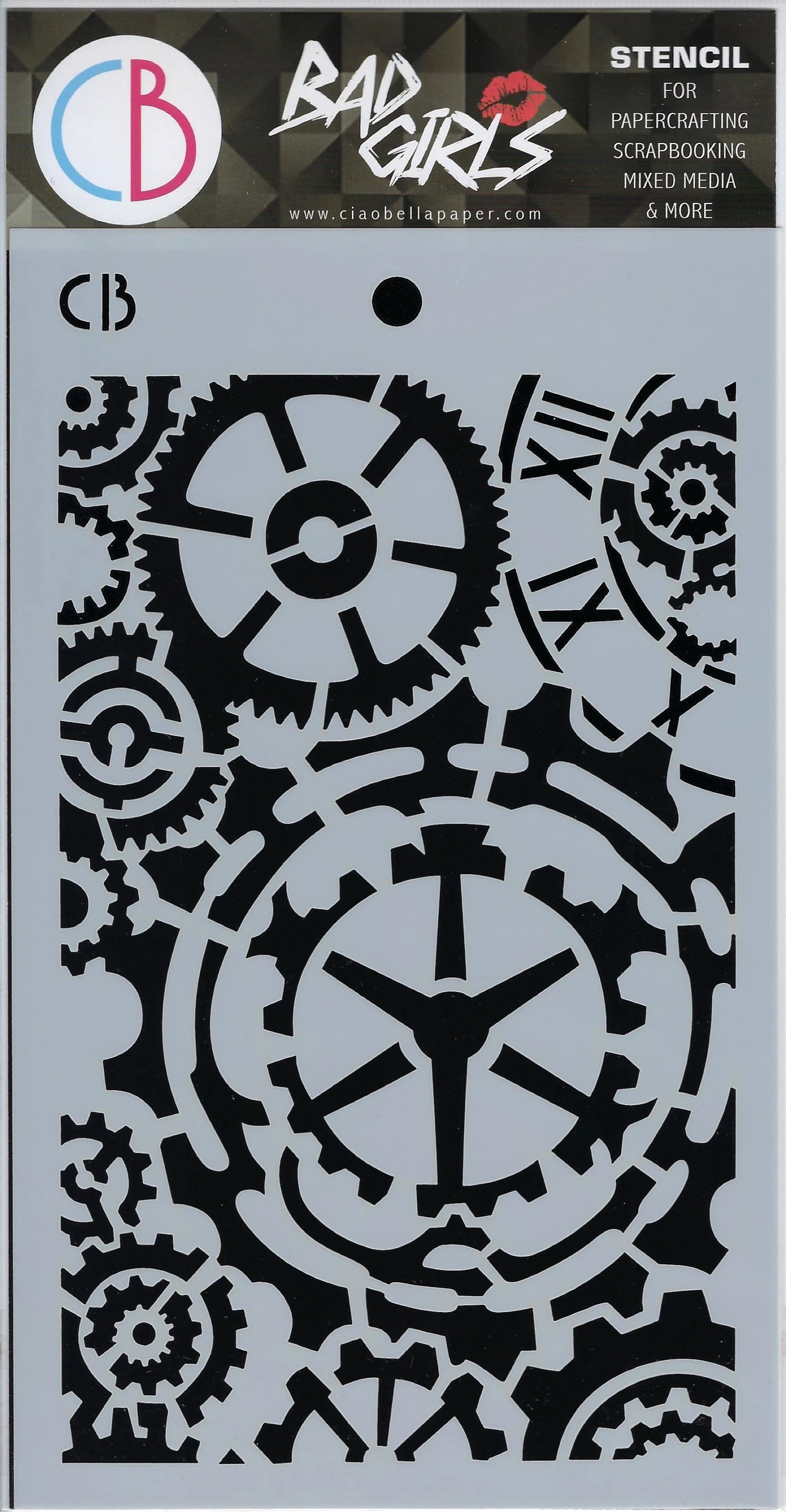Ciao Bella GEARS Texture Stencil 5