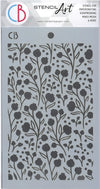 Ciao Bella WINTER BERRIES Texture Stencil 5" x 8"  #MS060