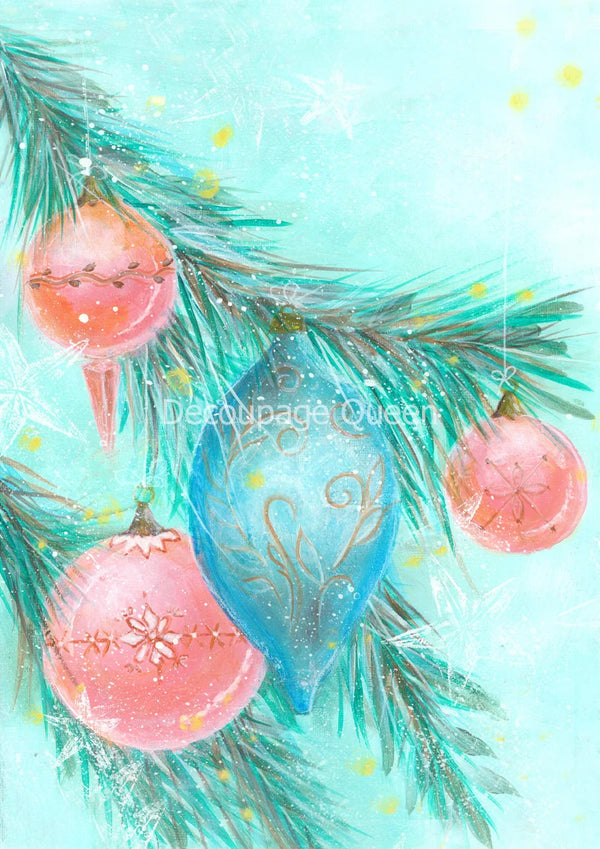 Decoupage Queen Ellen J Goods RETRO CHRISTMAS 1 A4 Rice Paper DQRP_0356 (Retired) - LAST TWO