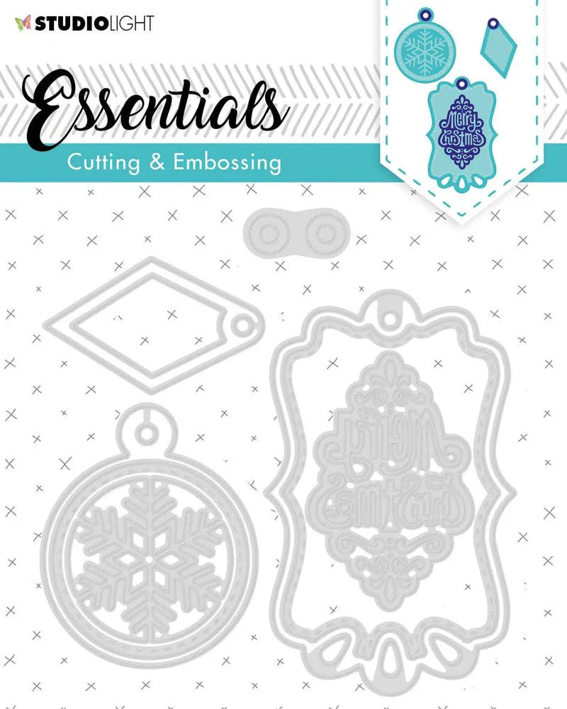 Set of cutting and embossing dies with decorative shapes on a white background, featuring Studio Light branding.