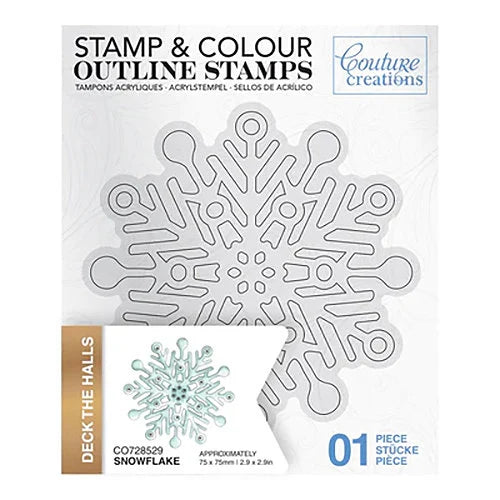Couture Creations Deck the Halls SNOWFLAKE Clear Stamp #CO728529