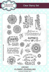 Creative Expressions FLOWER JOURNALING Clear A5 Stamp Set 24 pieces #CEC941