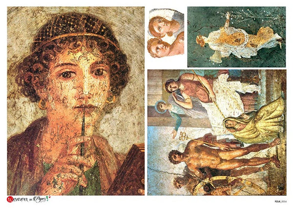 Paper Designs POMPEII ANCIENT City A4 Decoupage Rice Paper #FOLK 0056
