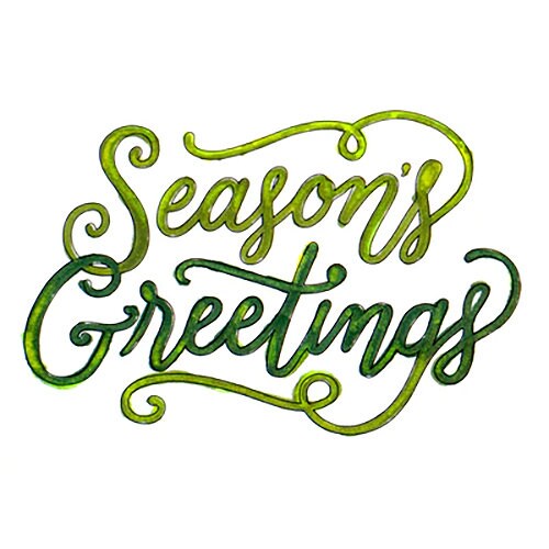 Couture Creations Deck the Halls SEASON'S GREETINGS Clear Stamp #CO728530