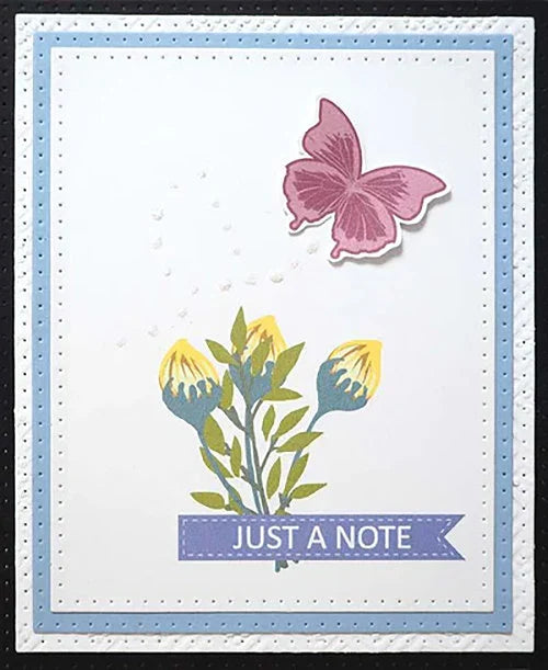 Creative Expressions LAYERED BUDS & BUTTERFLIES Clear A5 Stamp Set 25 pieces #CEC893
