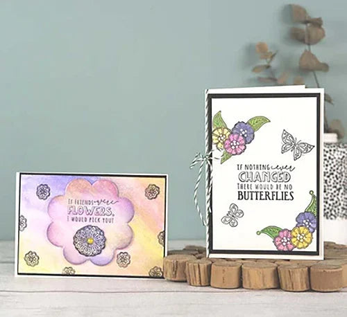 Creative Expressions FLOWER JOURNALING Clear A5 Stamp Set 24 pieces #CEC941