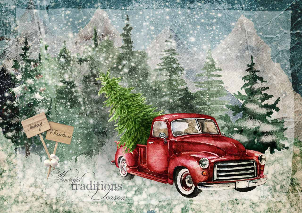Decoupage Queen WINTER TRADITIONS A4 Rice Paper #DQRP0199