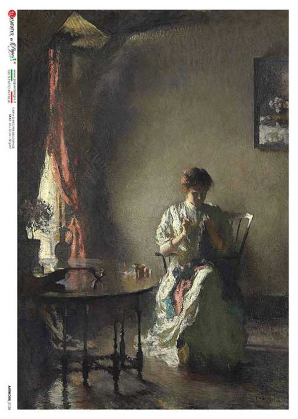 Paper Designs Frank Benson THE SEAMSTRESS A4 Decoupage Rice Paper #ARTWORK 0124