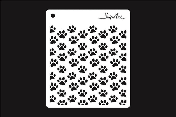 Snipart Meow Rules PAW PRINTS Stencil #38244 - Last One!