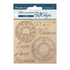 Stamperia Decorative Chips Create Happiness WELCOME HOME CLOCKS  5.5" x 5.5" #SCB159