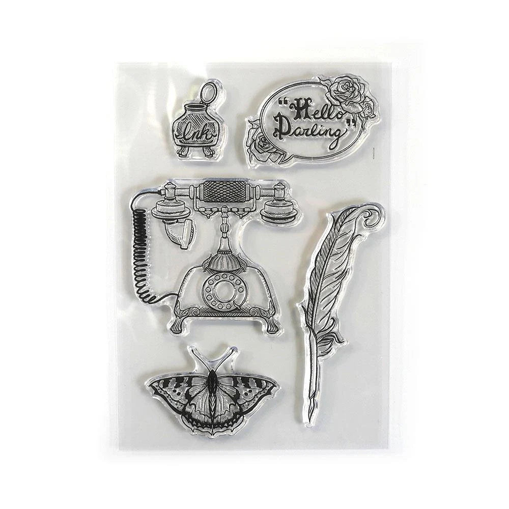 Elizabeth Craft Designs HELLO DARLING Clear Stamps #CS281