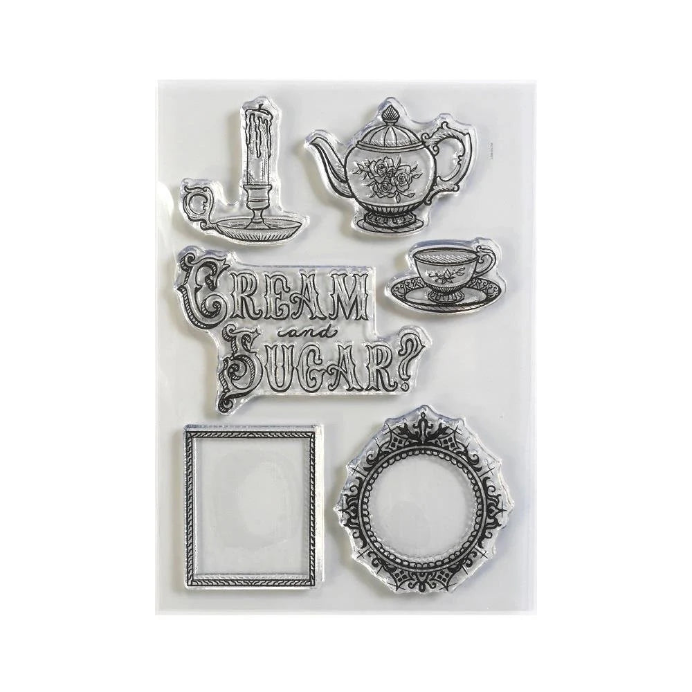 Elizabeth Craft Designs CREAM & SUGAR Clear Stamps #CS282