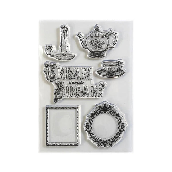 Elizabeth Craft Designs CREAM & SUGAR Clear Stamps #CS282