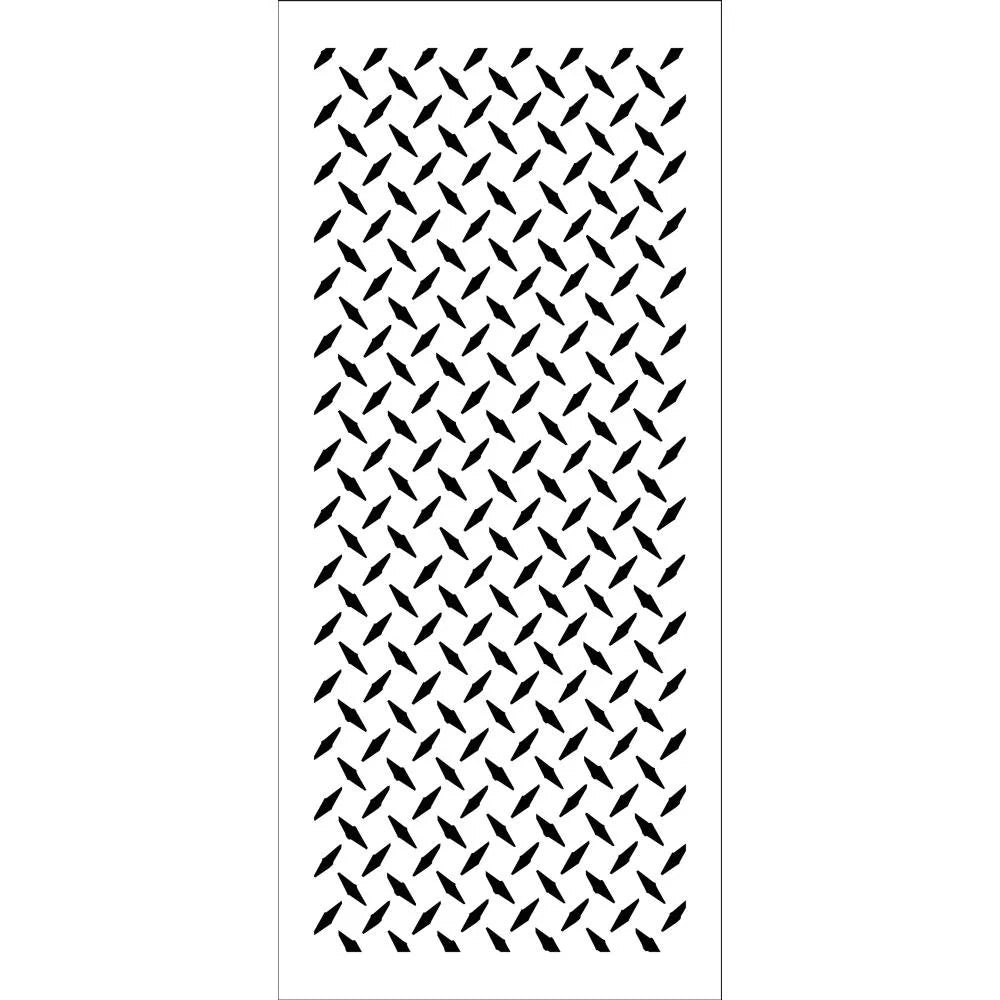 TCW The Crafter's Workshop DIAMOND PLATE Slimline 4x9 Stencil #TCW2340