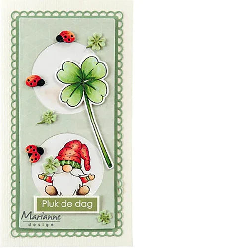 Marianne Design LUCKY GNOME Stamp & Die Set #CS1127