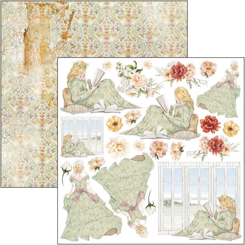 Ciao Bella REIGN OF GRACE 6X6 Fussy Cut Paper Pad 24 Sheets #CBQE060