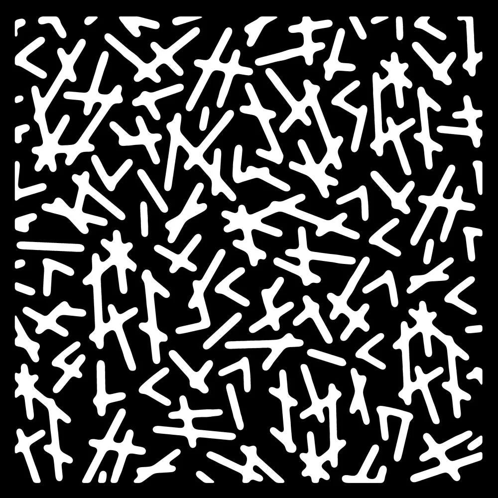 Woodware Craft Collection DASHED 6x6 Stencil #FRST068