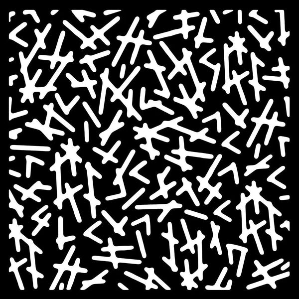 Woodware Craft Collection DASHED 6x6 Stencil #FRST068