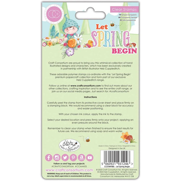 Craft Consortium LET SPRING BEGIN Clear Stamps #CCSTMP086 - Last One!