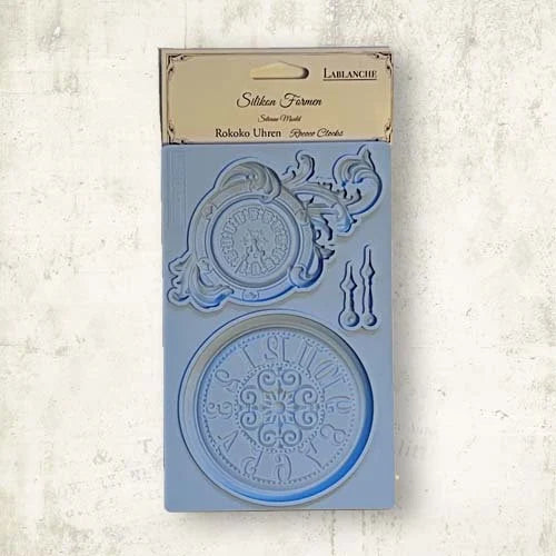 ROCOCO CLOCKS  LaBlanche Silicone Moulds Molds 5" x 8"  Mixed Media  Food Safe Resin Decor  #LBMF085 Limited Edition