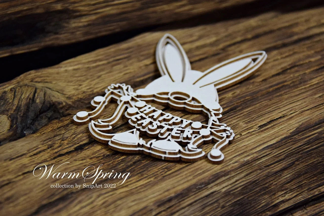 Snipart Warm Spring HAPPY GNOME Chipboard #24209