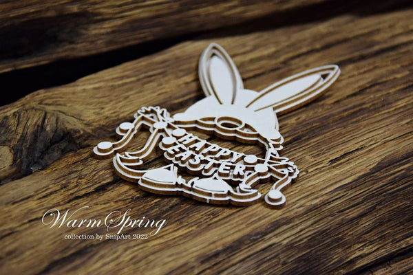 Snipart Warm Spring HAPPY GNOME Chipboard #24209