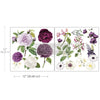 Re-design with Prima Decor Maxi Transfer MAJESTIC BLOOMS 2 sheets 12"x12" #663513