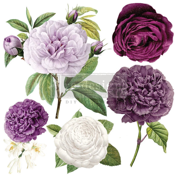 Re-design with Prima Decor Maxi Transfer MAJESTIC BLOOMS 2 sheets 12"x12" #663513
